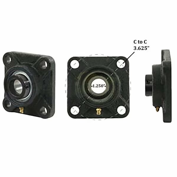 WGFZ20H Black 4Bolt Flanged Bearing w Lock Collar for Universal Products, Aftermarket, Mfr#: HIB10-0055